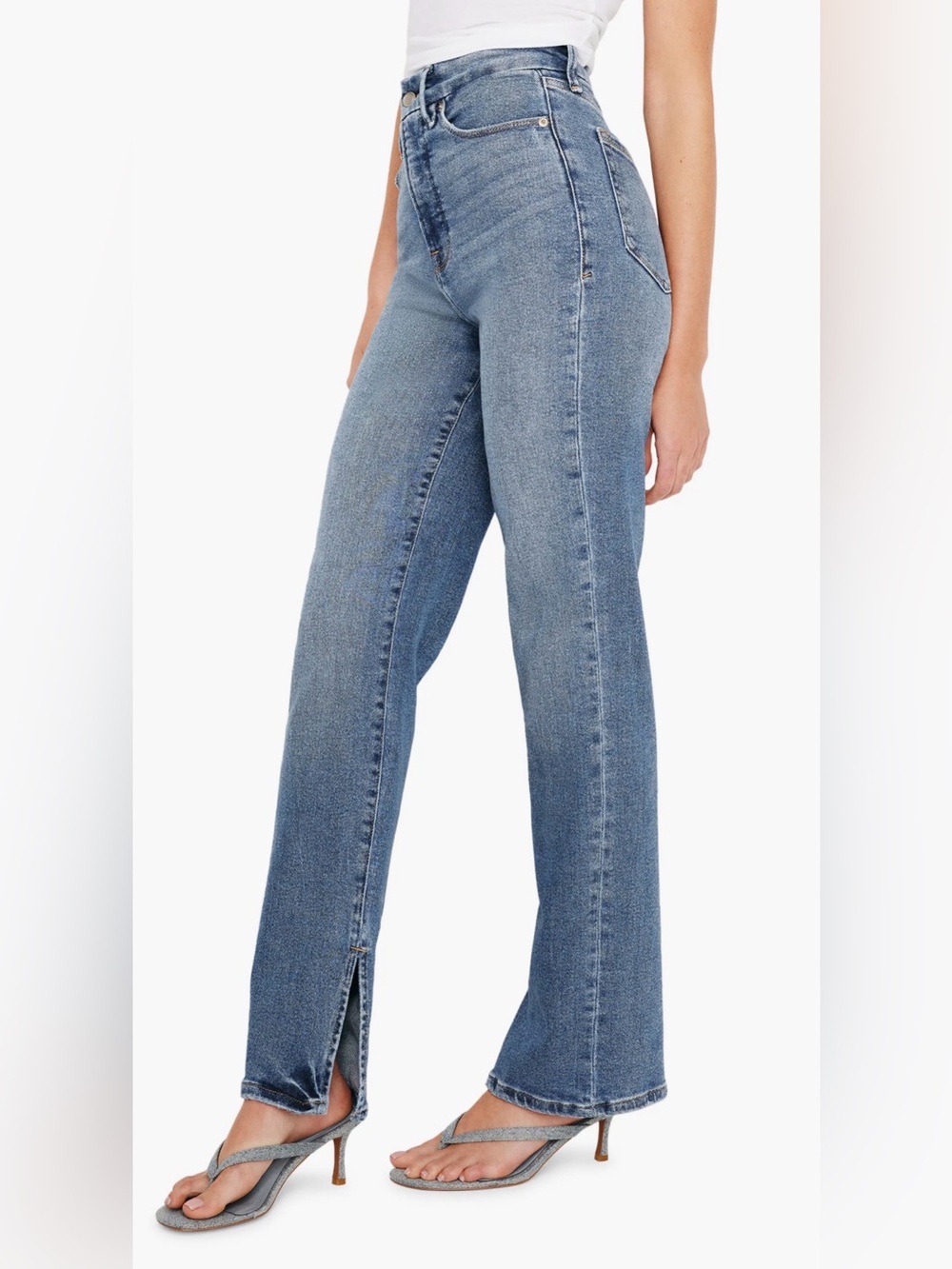 Good American Good Boy High Waist Boyfriend Jeans size 28